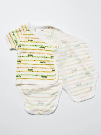 Baby Baby – Collezione Libri Illustrati – Body a maniche corte | Apertura frontale | Bruco