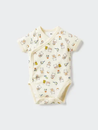 Baby Baby – Collezione Libri Illustrati – Body a maniche corte | Apertura frontale | Koguma-Chan