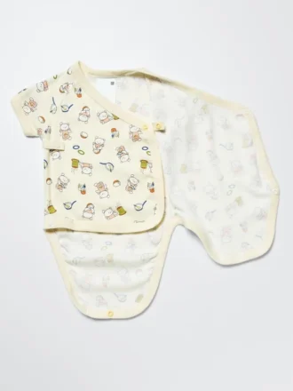 Baby Baby – Collezione Libri Illustrati – Body a maniche corte | Apertura frontale | Koguma-Chan