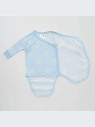 Body a maniche a manica lunga Baby Joy of Print (apertura frontale)