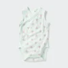 Body senza maniche in maglia di cotone Baby Baby | Apertura frontale | Stampato Body senza maniche in maglia di cotone Baby Baby | Apertura frontale | Stampato