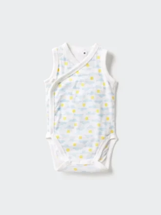 Body senza maniche in maglia di cotone Baby Baby | Apertura frontale | Stampato