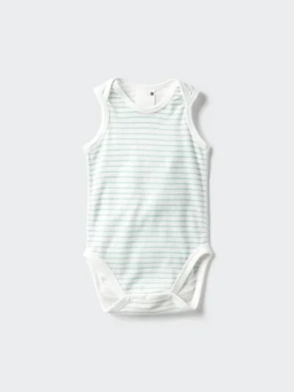 Body senza maniche in maglia di cotone per neonati
