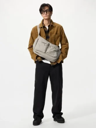 Borsa a tracolla unisex con tasche multiple