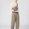 Borsa a tracolla unisex ripiegabile con tasca Borsa a tracolla unisex ripiegabile con tasca