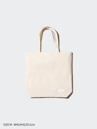 Borsa tote riutilizzabile unisex in cotone