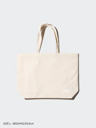 Borsa tote riutilizzabile unisex in cotone