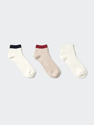 Calzini a pantaloncini a coste da donna | 3 paia | A righe