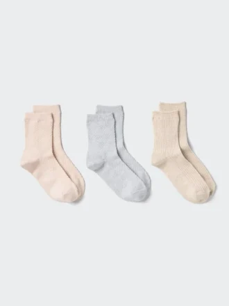 Calzini corti da donna | 3 paia | Maglia popcorn
