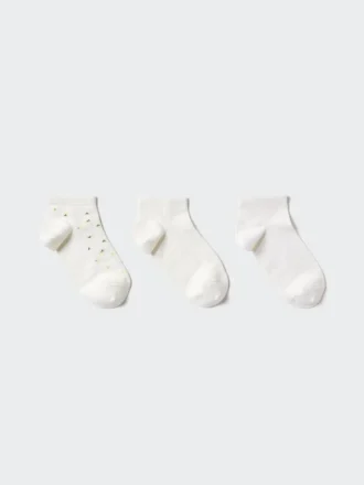 Calzini da donna a pantaloncini | 3 paia | Fiori