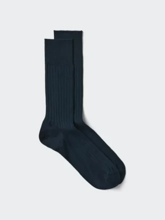 Calzini da uomo in misto cotone Supima Cotton a coste larghe
