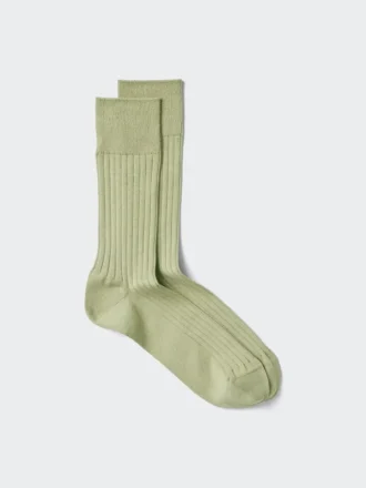 Calzini da uomo in misto cotone Supima Cotton a coste larghe