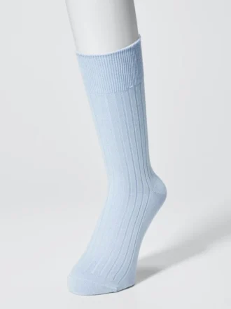 Calzini da uomo in misto cotone Supima Cotton a coste larghe