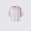 Camicetta corta oversize in raso da donna | Maniche a tre quarti Camicetta corta oversize in raso da donna | Maniche a tre quarti