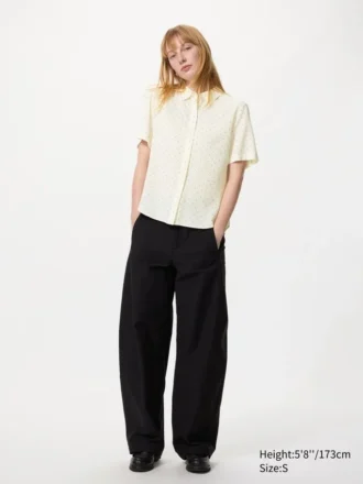 Camicetta da donna in rayon a maniche corte | A pois