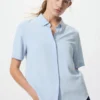 Camicetta da donna in rayon a maniche corte in pantaloncini Camicetta da donna in rayon a maniche corte in pantaloncini