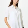 Camicetta da donna in rayon a maniche corte in pantaloncini Camicetta da donna in rayon a maniche corte in pantaloncini