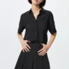Camicetta da donna in rayon a maniche corte in pantaloncini Camicetta da donna in rayon a maniche corte in pantaloncini