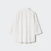 Camicetta da donna in rayon con collo skipper e maniche a 3/4 | A righe