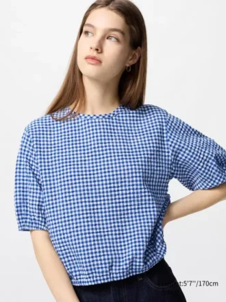 Camicette ampie da donna in seersucker | Gingham
