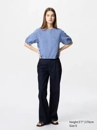 Camicette ampie da donna in seersucker | Gingham