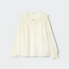 Camicette da donna in cotone leggero con arricciature Camicette da donna in cotone leggero con arricciature