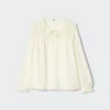 Camicette da donna in cotone leggero con arricciature Camicette da donna in cotone leggero con arricciature