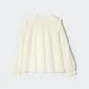 Camicette da donna in cotone leggero con arricciature Camicette da donna in cotone leggero con arricciature