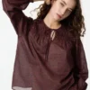 Camicette da donna in cotone leggero con arricciature | Stampa Camicette da donna in cotone leggero con arricciature | Stampa