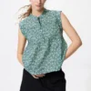 Camicette da donna in cotone leggero con pinces | Senza maniche | Stampa Camicette da donna in cotone leggero con pinces | Senza maniche | Stampa