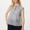 Camicette da donna in cotone leggero con pinces | Senza maniche | Stampa Camicette da donna in cotone leggero con pinces | Senza maniche | Stampa