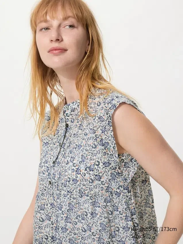 Camicette da donna in cotone leggero con pinces | Senza maniche | Stampa Camicette da donna in cotone leggero con pinces | Senza maniche | Stampa
