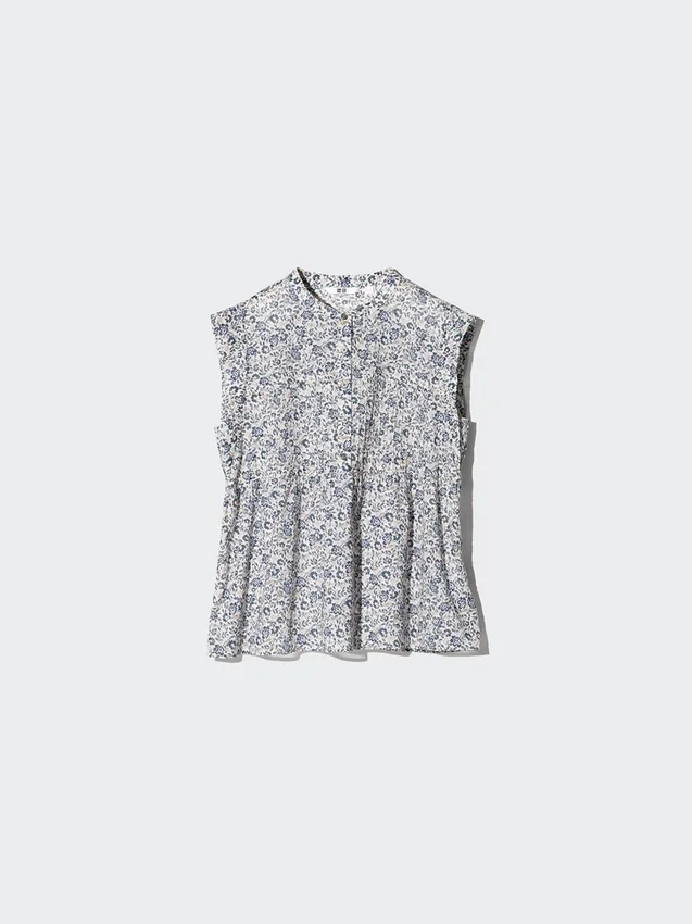 Camicette da donna in cotone leggero con pinces | Senza maniche | Stampa Camicette da donna in cotone leggero con pinces | Senza maniche | Stampa
