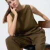 Camicette da donna in misto lino | Senza maniche Camicette da donna in misto lino | Senza maniche