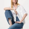 Camicia boxy da donna in Premium Linen | Maniche corte Camicia boxy da donna in Premium Linen | Maniche corte