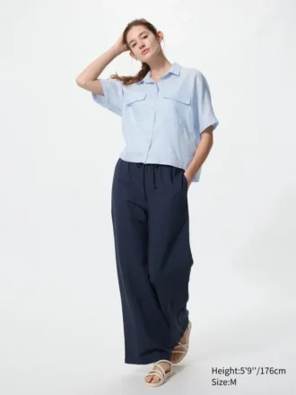 Camicia boxy da donna in Premium Linen | Maniche corte