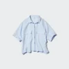 Camicia boxy da donna in Premium Linen | Maniche corte Camicia boxy da donna in Premium Linen | Maniche corte