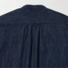 Camicia da donna in denim con pinces e maniche corte in pantaloncini Camicia da donna in denim con pinces e maniche corte in pantaloncini