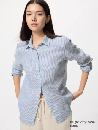 Camicia da donna in Premium Linen | A righe