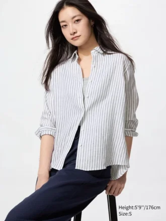 Camicia da donna in Premium Linen | A righe