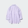 Camicia da donna in Premium Linen con collo alla marinara e maniche a 3/4 | A righe Camicia da donna in Premium Linen con collo alla marinara e maniche a 3/4 | A righe