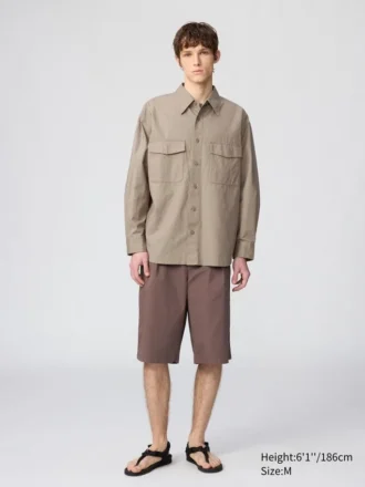 Camicia da lavoro oversize da uomo | Maglie a manica lunga