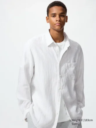 Camicia da uomo in Premium Linen | A righe