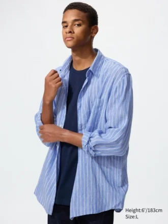 Camicia da uomo in Premium Linen | A righe