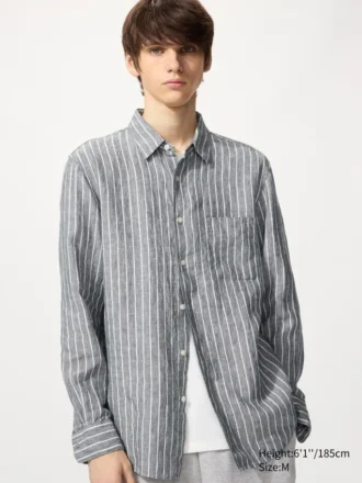 Camicia da uomo in Premium Linen | A righe