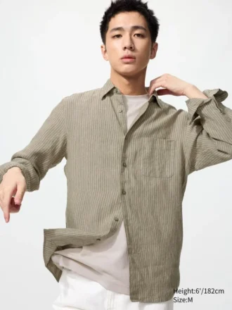 Camicia da uomo in Premium Linen | A righe