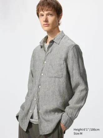 Camicia da uomo in Premium Linen | A righe