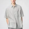 Camicia oversize da uomo Premium Linen | Manica corta Camicia oversize da uomo Premium Linen | Manica corta