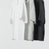 Camicia oversize da uomo Premium Linen | Manica corta Camicia oversize da uomo Premium Linen | Manica corta