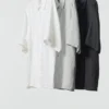 Camicia oversize da uomo Premium Linen | Manica corta Camicia oversize da uomo Premium Linen | Manica corta